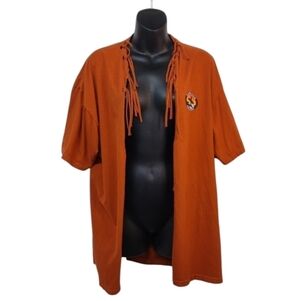 The Duck Company San Diego California Burnt Orange Cardigan Shirt Size XXL